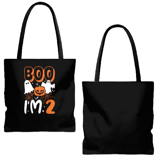 Kids Age 2 Birth Lazy Creepy Halloween Tote Bags (AOP)