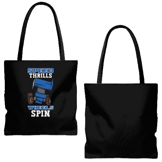 Sprint Car Mom Dirt Track Racing Racing Race Day Tote Bags (AOP)