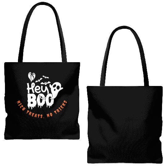 Cute NICU Halloween | NICU treats, no tricks Tote Bags (AOP)
