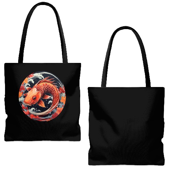 Autumnal Koi Fish at Sunset Tote Bags (AOP)