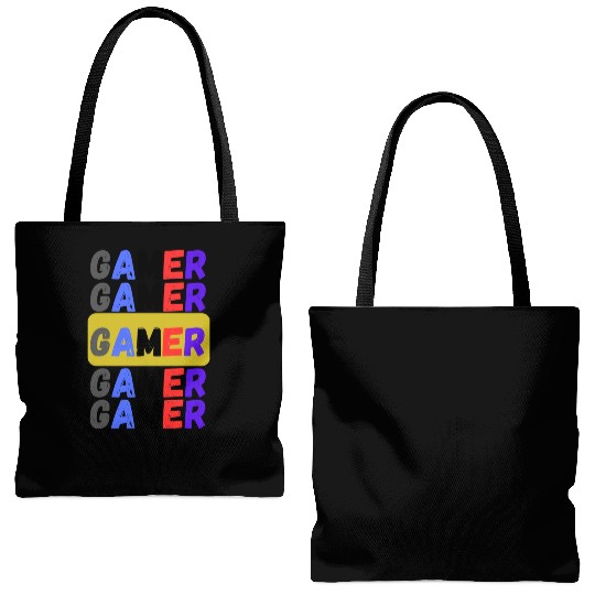 Distressed Retro Gamer Tote Bags (AOP)