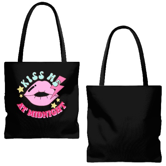 Valentine s Day Kiss Me At Midnight I Love You Be Tote Bags (AOP)