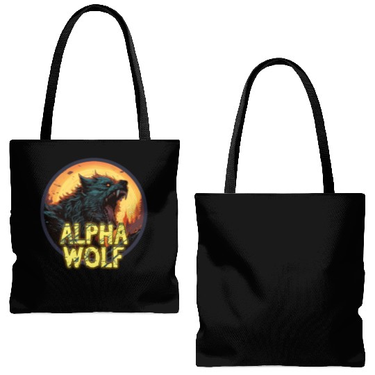 Alpha Wolf Tote Bags (AOP)