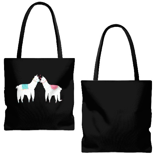 Llama Summer Wedding Anniversary Enet Tote Bags (AOP)