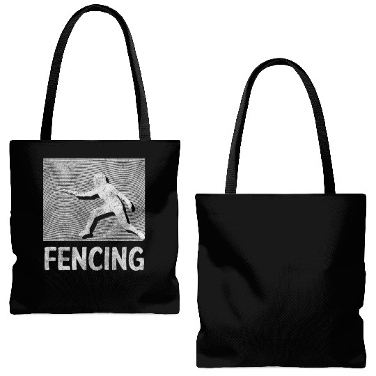 Fencing Sport Training En Garde Tote Bags (AOP)