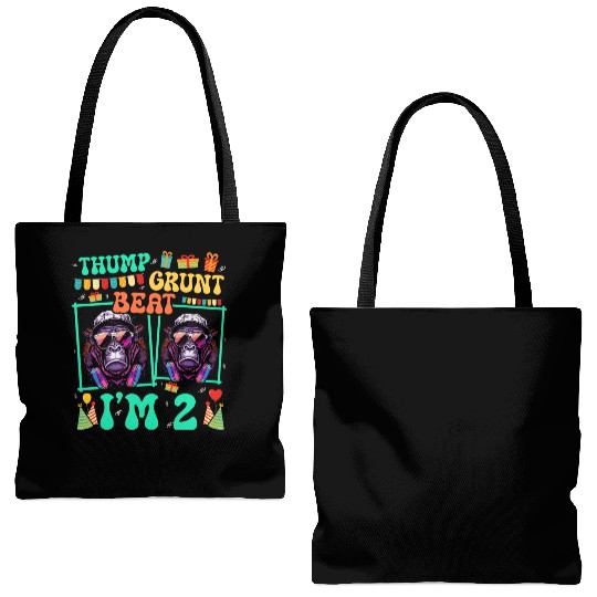 Thump Grunt Beat I'm 2 Gorilla Lover Kid 2nd Tote Bags (AOP)