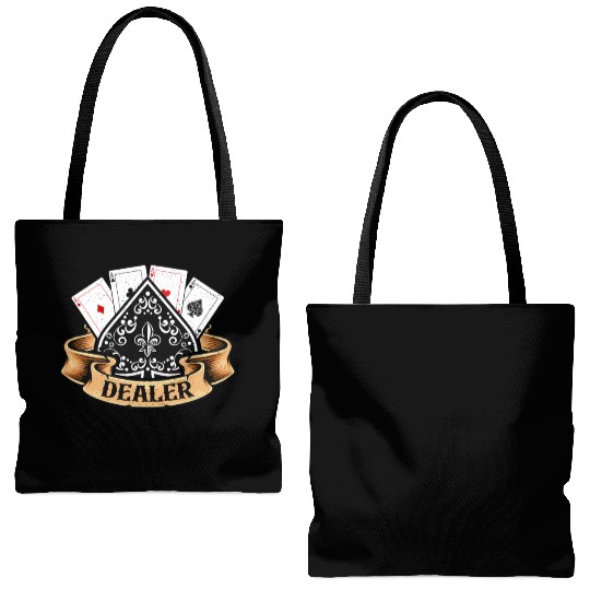 Classic Blackjack Dealer Gambling Card Game Casino Tote Bags (AOP)