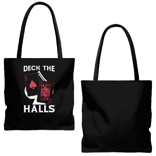 Classic Blackjack Deck The Halls Casino Gambling Tote Bags (AOP)