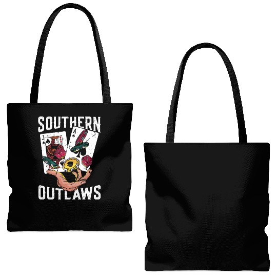 Classic Blackjack Southern Outlaws Loves Card Game Tote Bags (AOP)