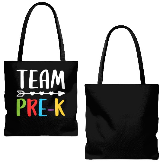 Team Pre-K, Teacher Back To School Tote Bags (AOP)