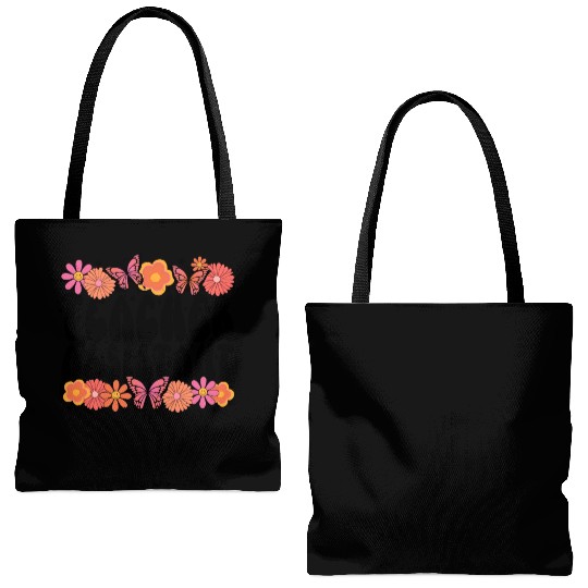 Floral Teacher Assistant Tote Bags (AOP)