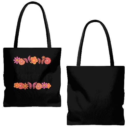 Floral Teacher Assistant Tote Bags (AOP)