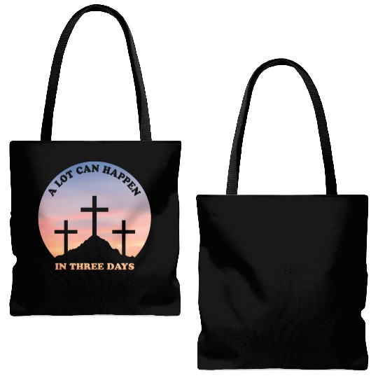 A Lot Can Happen In Three Days Christian Easter Tote Bags (AOP)