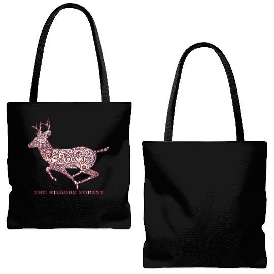 Deer - Maroon Tote Bags (AOP)