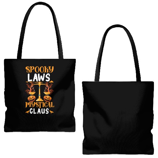 Spooky Laws Mystical Clause Scary Lawyer Halloween Tote Bags (AOP)