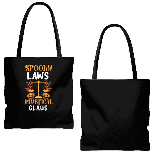 Spooky Laws Mystical Clause Scary Lawyer Halloween Tote Bags (AOP)