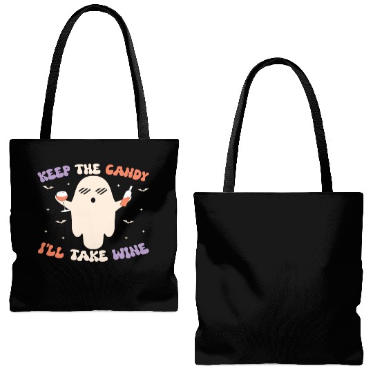 Keep the candy I will take Wine Tote Bags (AOP)
