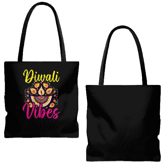 Happy Diwali Diwali Festival Indian Hindu Hinduism Tote Bags (AOP)