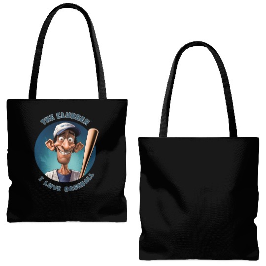 The Clubber, Posing with His Baseball Bat Tote Bags (AOP)