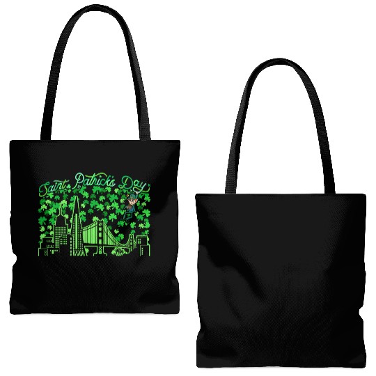 Saint Patrick's Day San Francisco California Tote Bags (AOP)