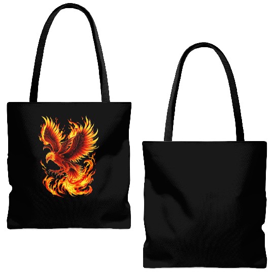 Phoenix Bird Tote Bags (AOP)