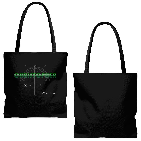 Christopher green design -Greek Origin - Christ Tote Bags (AOP)