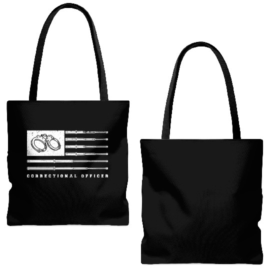USA Flag correctional officer Tote Bags (AOP)
