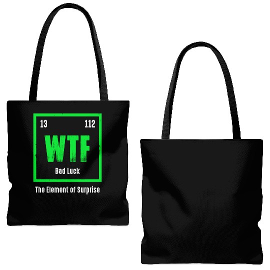 Wtf The Element Of Surprise Tote Bags (AOP)