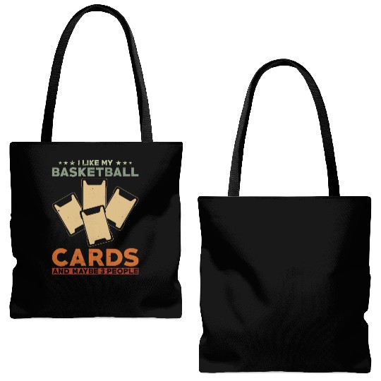 Basketball Trading Card Collector Quote Tote Bags (AOP)
