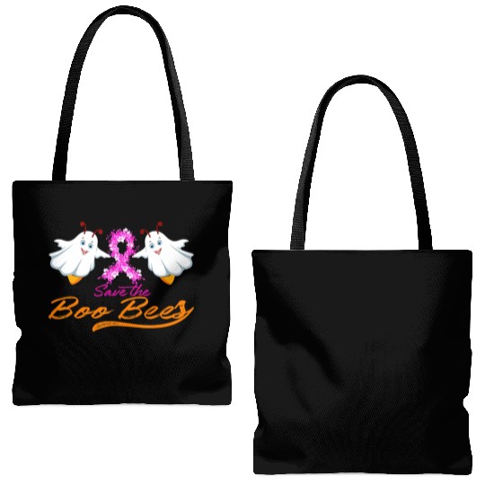 Fun Boobs Save The Boo Bees Breast Cancer Tote Bags (AOP)