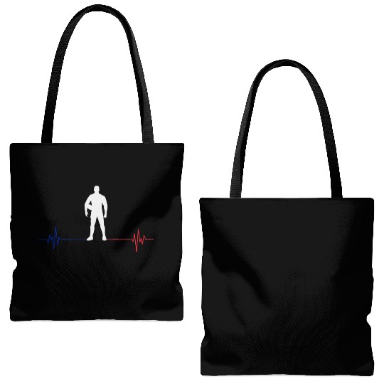 hertbeat rugby france Tote Bags (AOP)