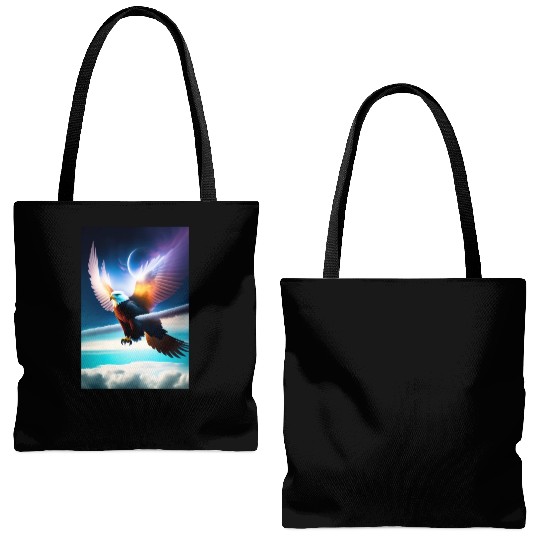 "Embrace Transformation: Crystal Eagle Design" Tote Bags (AOP)