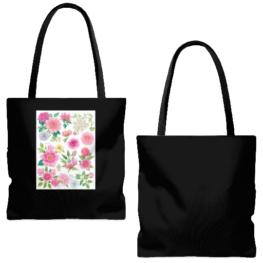 Lavender and Lilac Spring Flowers Tote Bags (AOP)