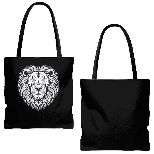 lion heart Tote Bags (AOP)