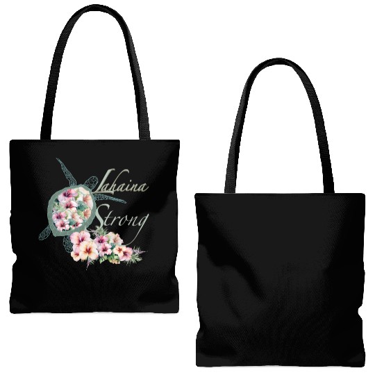 Lahaina Strong: Hibiscus and Sea Turtle Tote Bags (AOP)