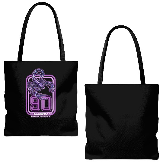 Scorpio Born in 1990 Zodiac star sign horoscope As Tote Bags (AOP)