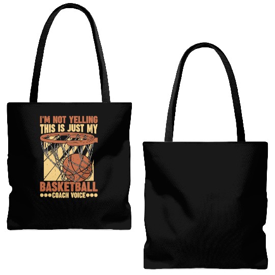 This Is Just My Basketball Coach Voice 1 Tote Bags (AOP)