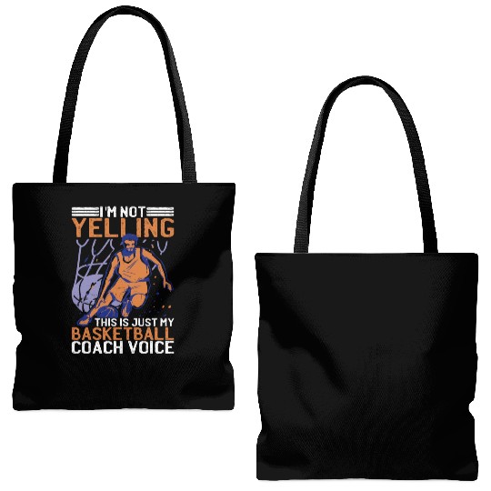 This Is Just My Basketball Coach Voice 2 Tote Bags (AOP)