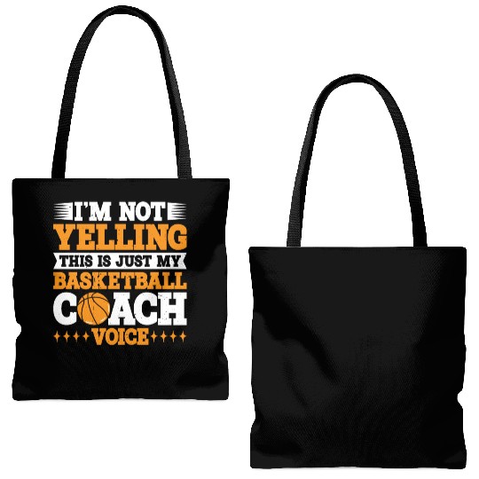 This Is Just My Basketball Coach Voice 3 Tote Bags (AOP)