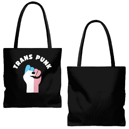 Trans Punk Transgender Pride Tote Bags (AOP)