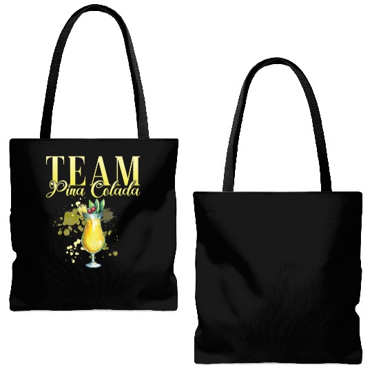 Team Pina Colada Cocktail Bartender Tote Bags (AOP)