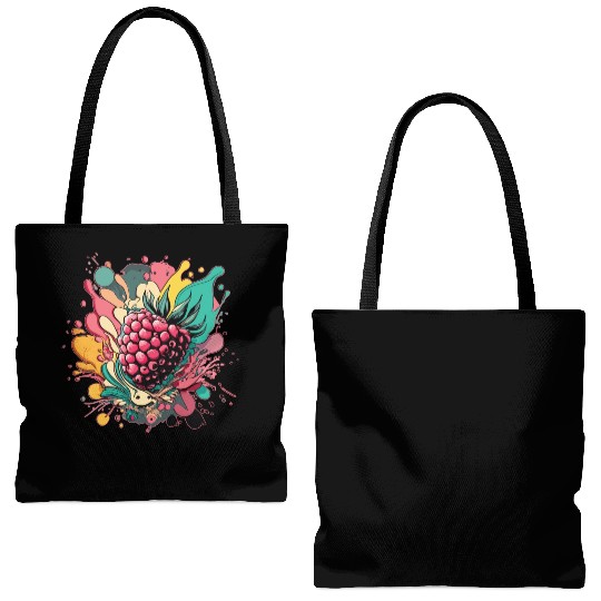 Raspberry Tote Bags (AOP)