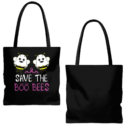 Save The Boo Bees Breast Cancer Awareness Tote Bags (AOP)