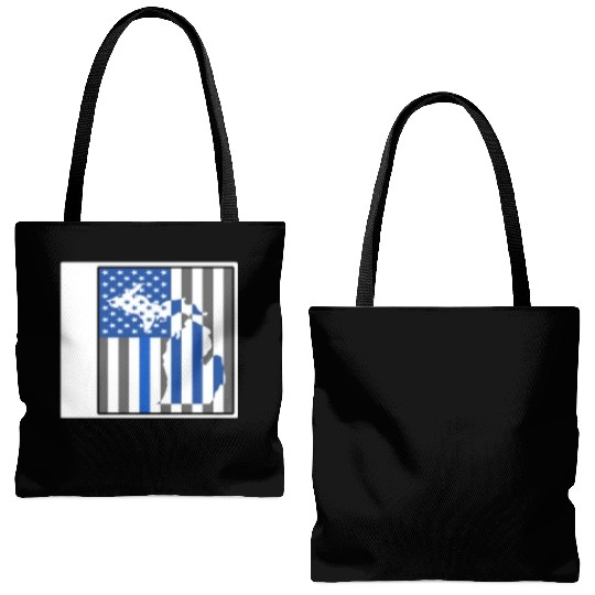 Police Tote Bags (AOP), Michigan State Police Tote Bags (AOP), Detroit