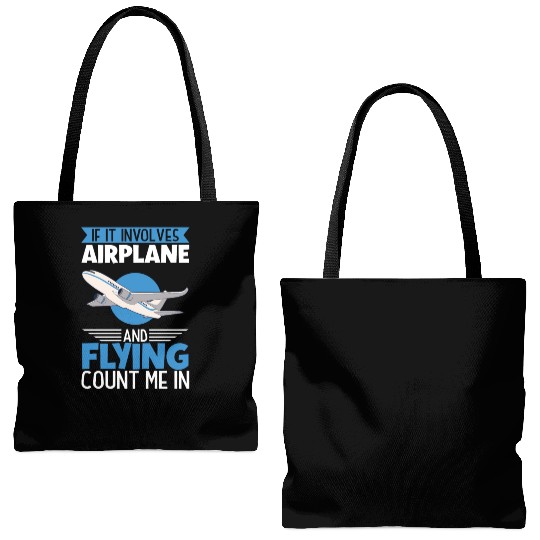 Pilot Aviation Airplane Airline Future Pilots Tote Bags (AOP)