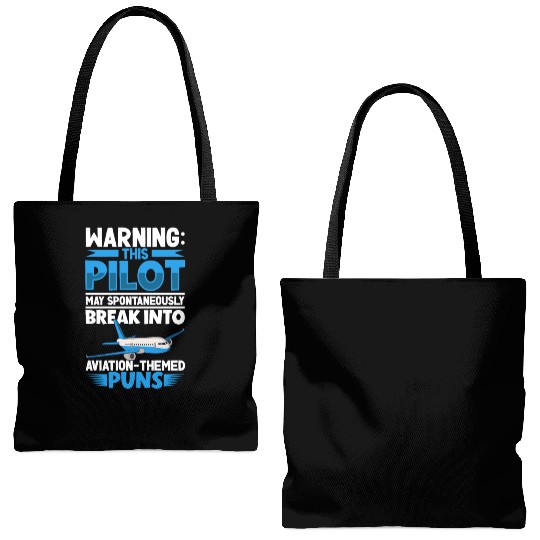 Pilot Aviation Airplane Airline Future Pilots Tote Bags (AOP)