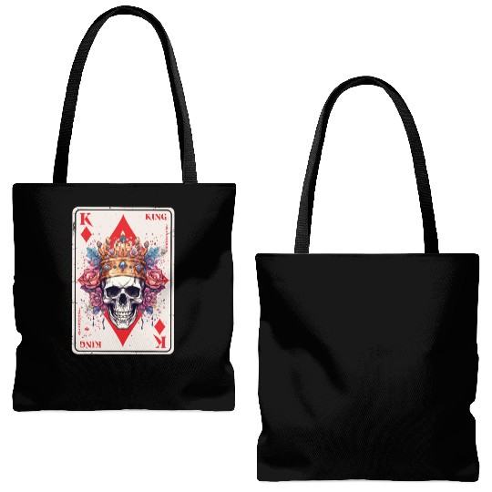 Gothic Card Game Halloween Scary Horror Tote Bags (AOP)