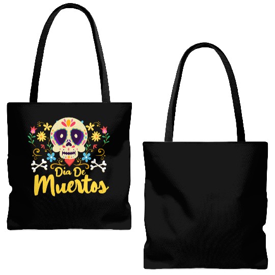 Dia De Muertos Mexican Tote Bags (AOP)