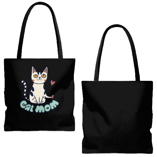 Cat cute and I love my Cat Funny , cat mom , cat Tote Bags (AOP)