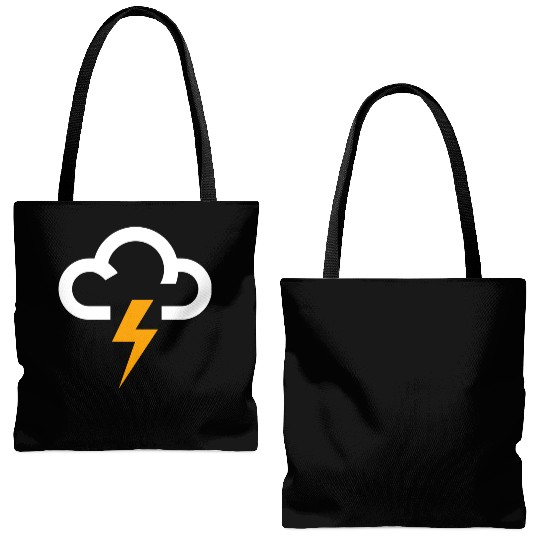 Mood Lightning Rain Sad Anger Tote Bags (AOP)